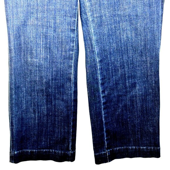 Talbots Women Jeans Boot Cut Trouser Pants Dark Wash Stretch Denim Blue Size 10 - Picture 3 of 12